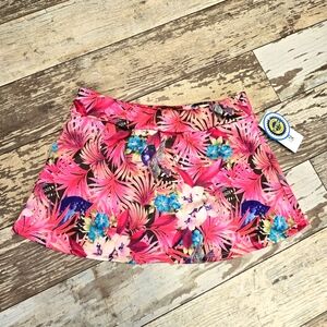 NWT Alex Vando Floral Swim Skort Size Small